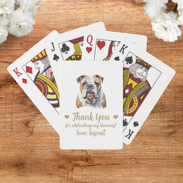 Cartes à jouer pour cadeau de mariage de chien (Créateur téléchargé)