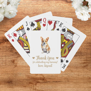 Cartes à jouer pour cadeau de mariage de chien