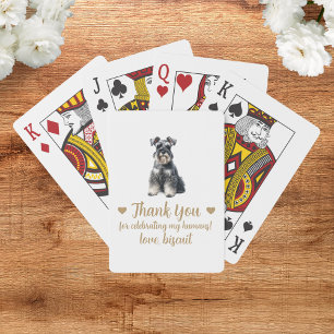 Cartes à jouer pour cadeau de mariage de chien