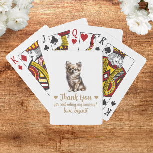 Cartes à jouer pour cadeau de mariage de chien