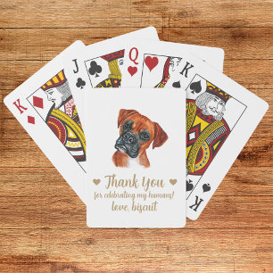 Cartes à jouer pour cadeau de mariage de chien