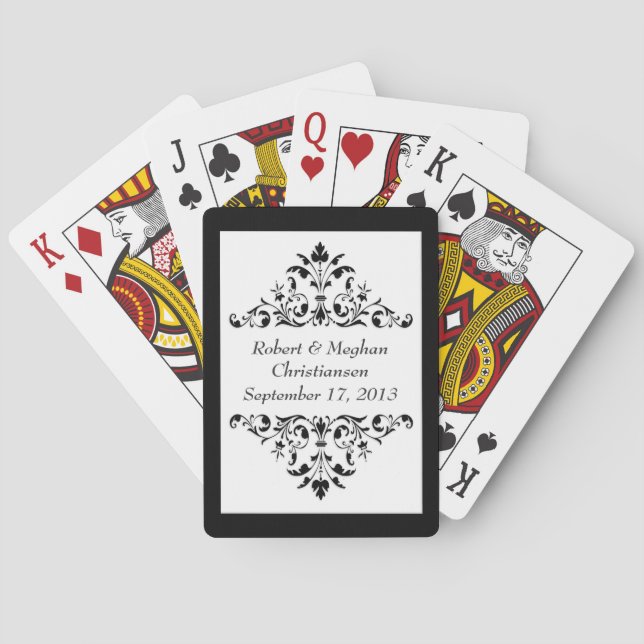 Cartes à jouer pour mariage Bride & Groom (dos)
