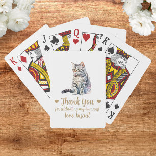 Cartes à jouer pour mariage de chat