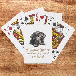 Cartes à jouer pour mariage de chien