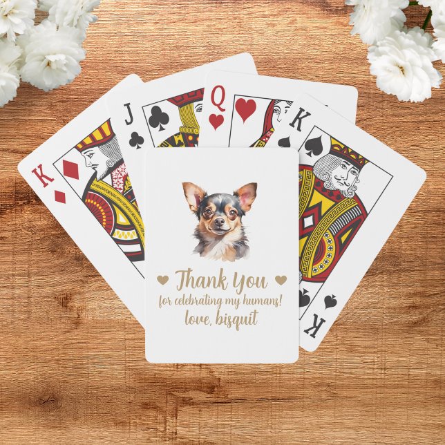 Cartes à jouer pour mariage de chien (Créateur téléchargé)