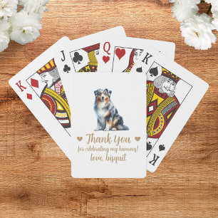 Cartes à jouer pour mariage de chien
