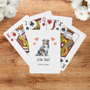 Cartes à jouer pour mariage de chien
