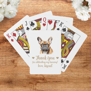Cartes à jouer pour mariage de chien