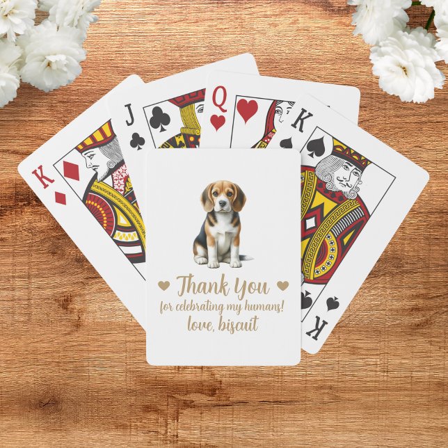 Cartes à jouer pour mariage de chien (Créateur téléchargé)