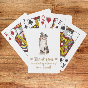 Cartes à jouer pour mariage de chien