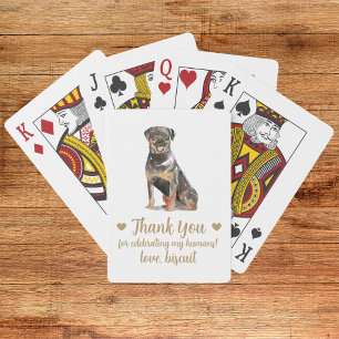 Cartes à jouer pour mariage de chien