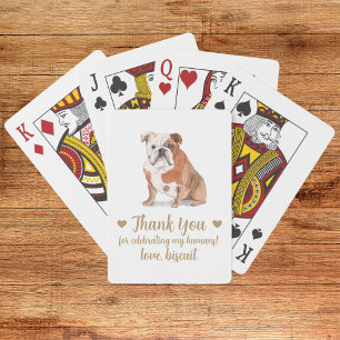 Cartes à jouer pour mariage de chien