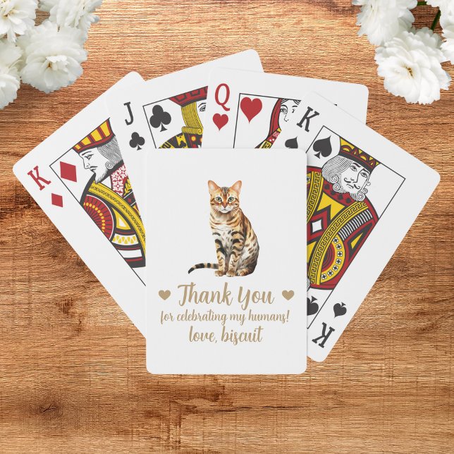 Cartes à jouer pour mariage en faveur de chat (Créateur téléchargé)