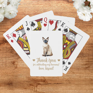 Cartes à jouer pour mariage en faveur de chat