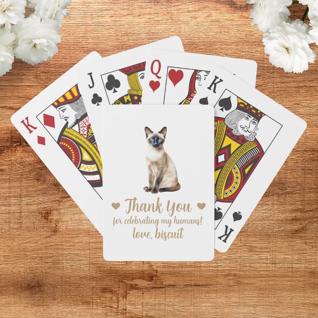 Cartes à jouer pour mariage en faveur de chat (Créateur téléchargé)