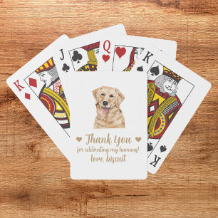 Cartes à jouer pour mariage en l'honneur du chien