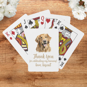 Cartes à jouer pour mariage en l'honneur du chien