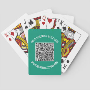 Cartes à jouer promotionnelles avec code QR et tex