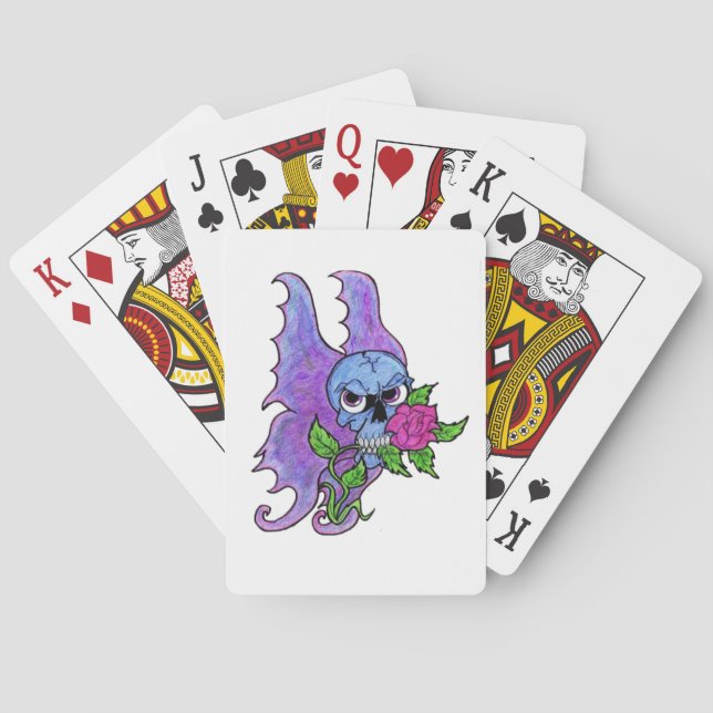 Cartes à jouer Psyko-Daizie Winged Skull Classic (dos)
