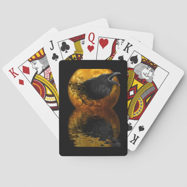 Cartes à jouer Raven & Golden Moon (dos)