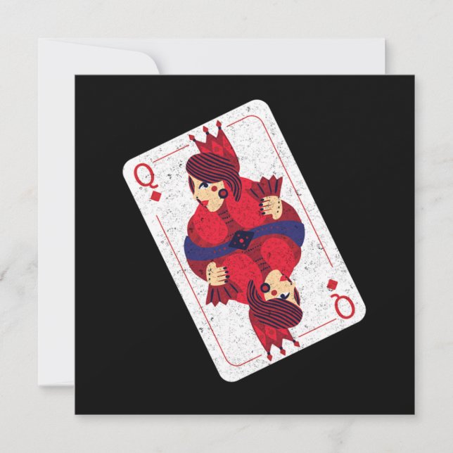 Cartes à jouer Reine de Cœur Cadeau de jeu de casi (Devant)