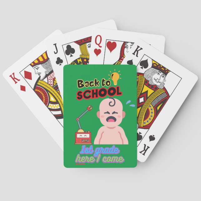 cartes à jouer "RETOUR À L'ÉCOLE" (dos)