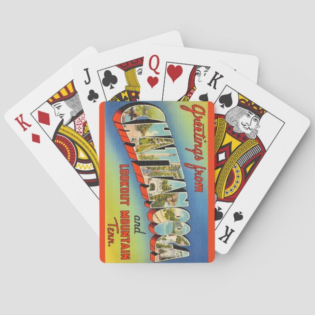 Cartes à jouer rétro de Chatanooga TN (dos)