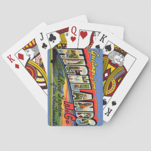 Cartes à jouer rétro de Highlands NC