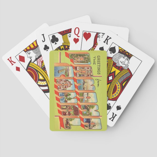 Cartes à jouer rétro du canal de Panama (dos)