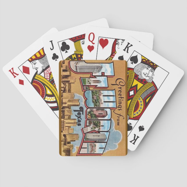 Cartes à jouer rétro Fort Worth TX (dos)