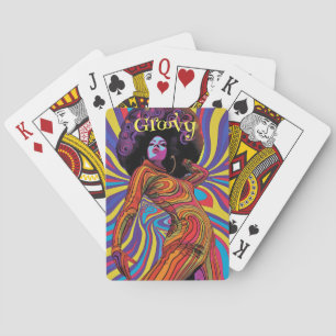 Cartes à jouer rétro groovy