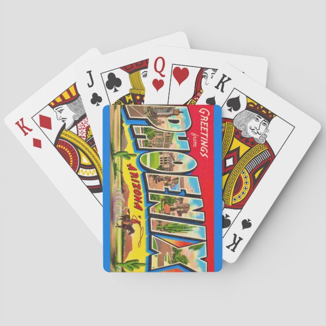 Cartes à jouer rétro Phoenix Arizona (dos)