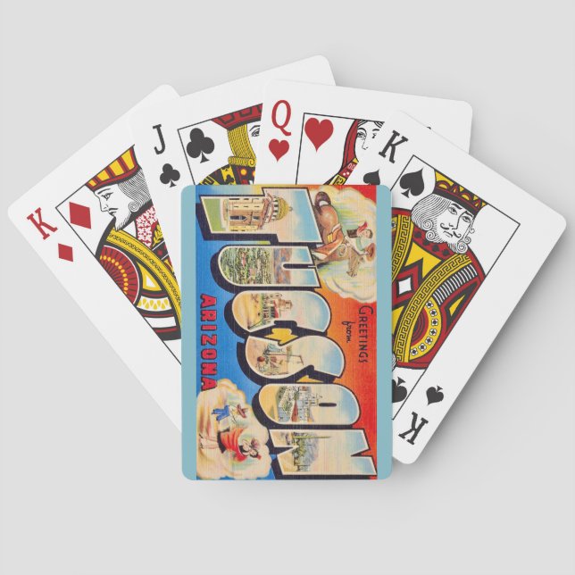 Cartes à jouer rétro Tucson Arizona (dos)