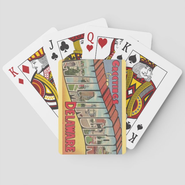 Cartes à jouer rétro Wilmington Delaware (dos)