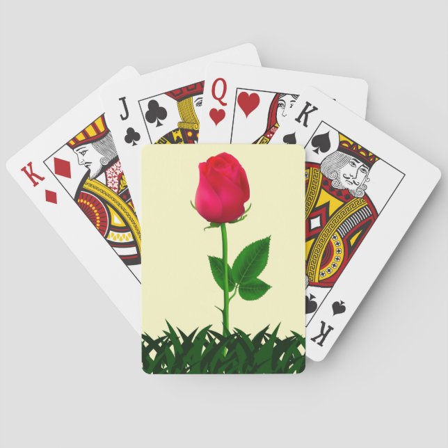 Cartes à jouer Rose Classique (dos)
