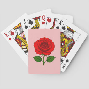 Cartes à jouer Rose Rouge
