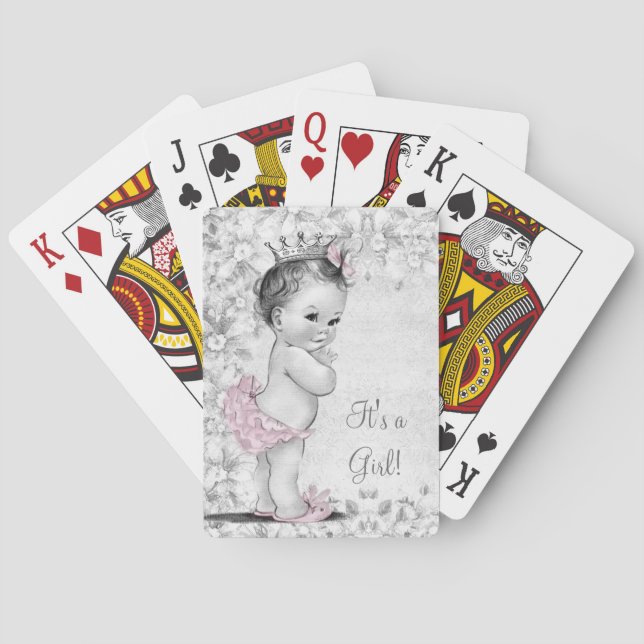 Cartes à jouer Rose Vintage Princesse (dos)
