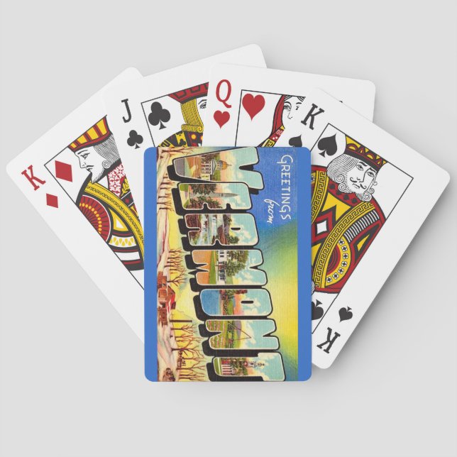 Cartes à jouer « Salutations de l'État du Vermont  (dos)