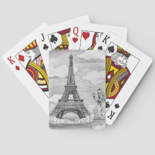 Cartes à jouer splendides de la Tour Eiffel