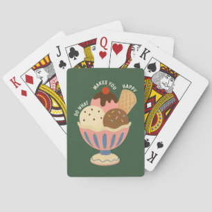 Cartes à jouer Sundae Glace Rétro Mignonnes