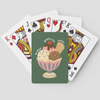 Cartes à jouer Sundae Glace Rétro Mignonnes
