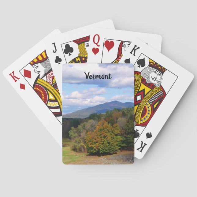 Cartes à jouer sur l'automne au Vermont (dos)