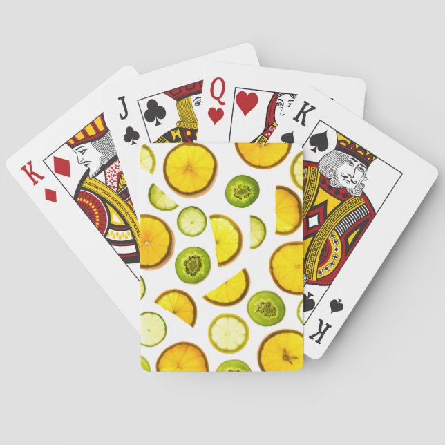 Cartes à jouer sur les fruits d'agrumes (dos)