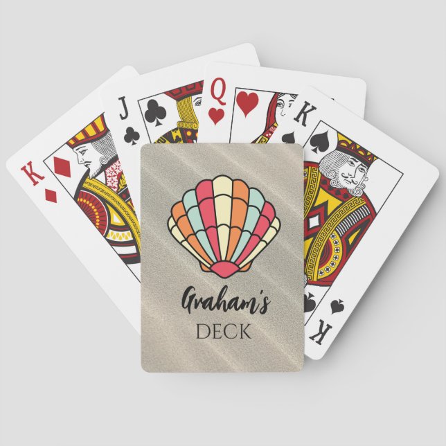 Cartes à jouer thème coquillages Classiques (dos)