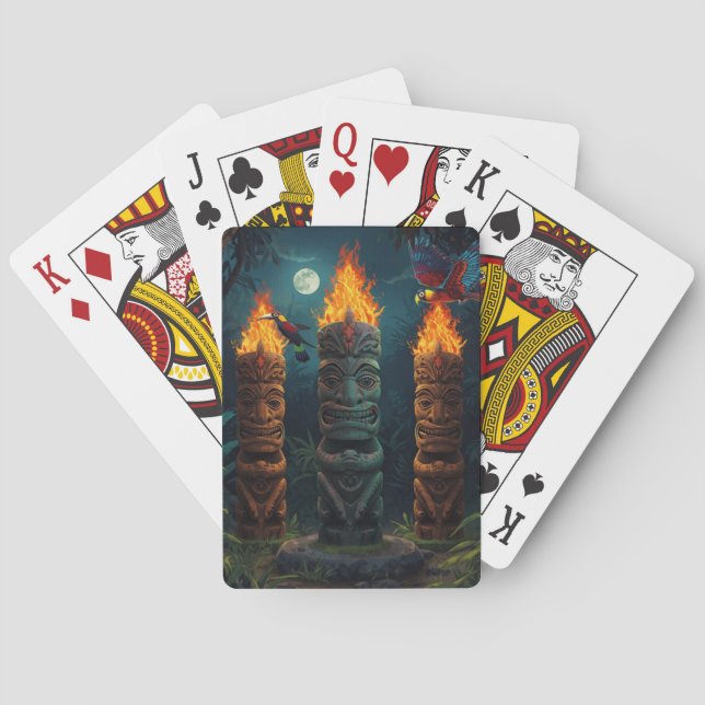 Cartes à jouer Tiki Island Fire (dos)