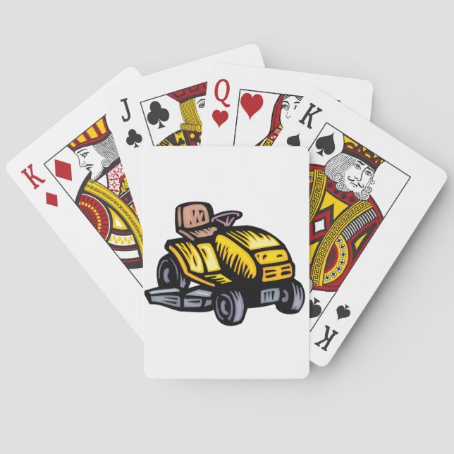 Cartes à jouer tondeuse autoportée (dos)