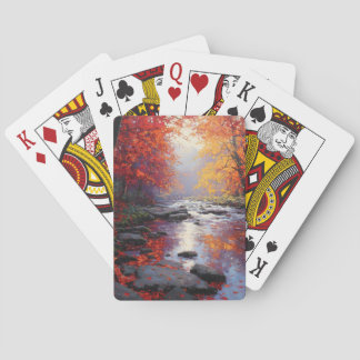 Cartes à jouer Tranquil Lake Sunset Canoe