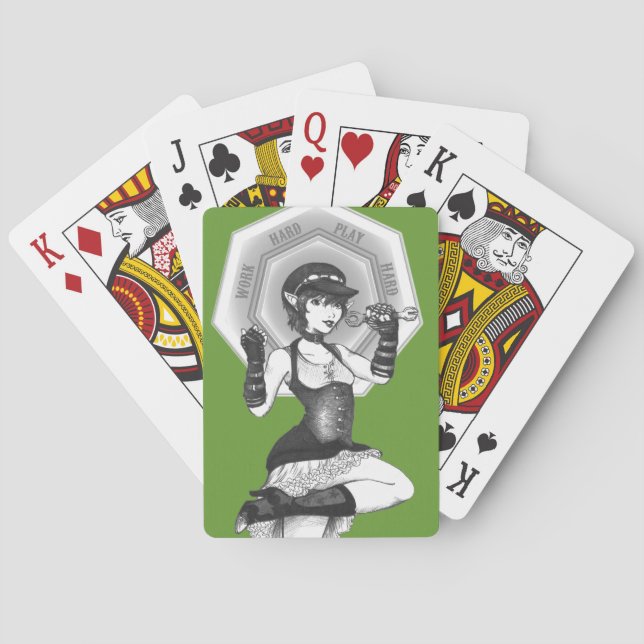 Cartes à jouer Travaillez Fort (dos)