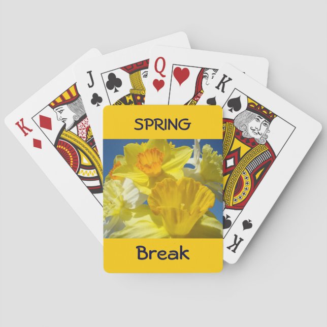 Cartes à jouer Vacances de printemps Jonquilles Fl (dos)