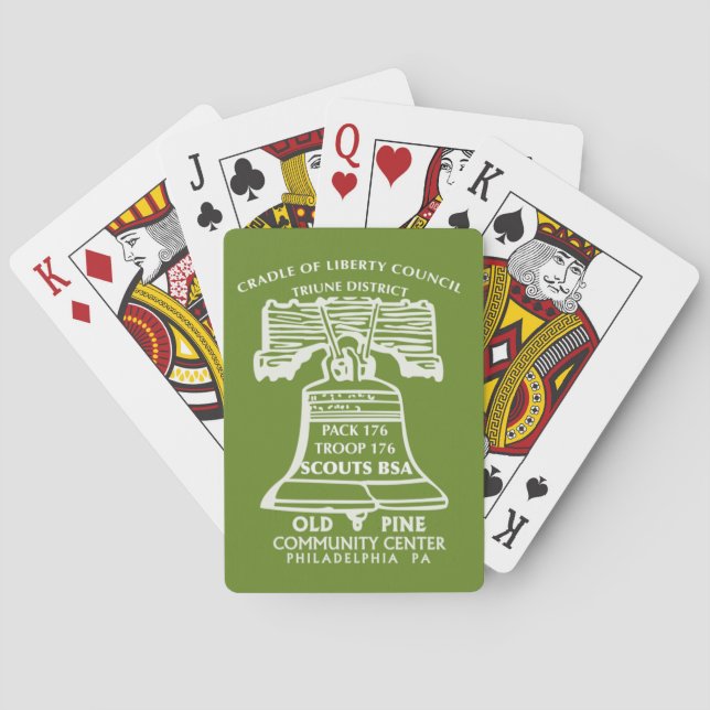 Cartes à jouer - Vert olive (dos)